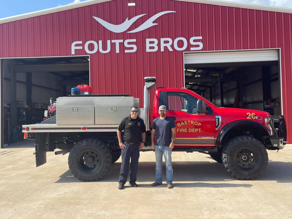 fouts bros – brush truck with super singles – bastrop fire dept – dept pic