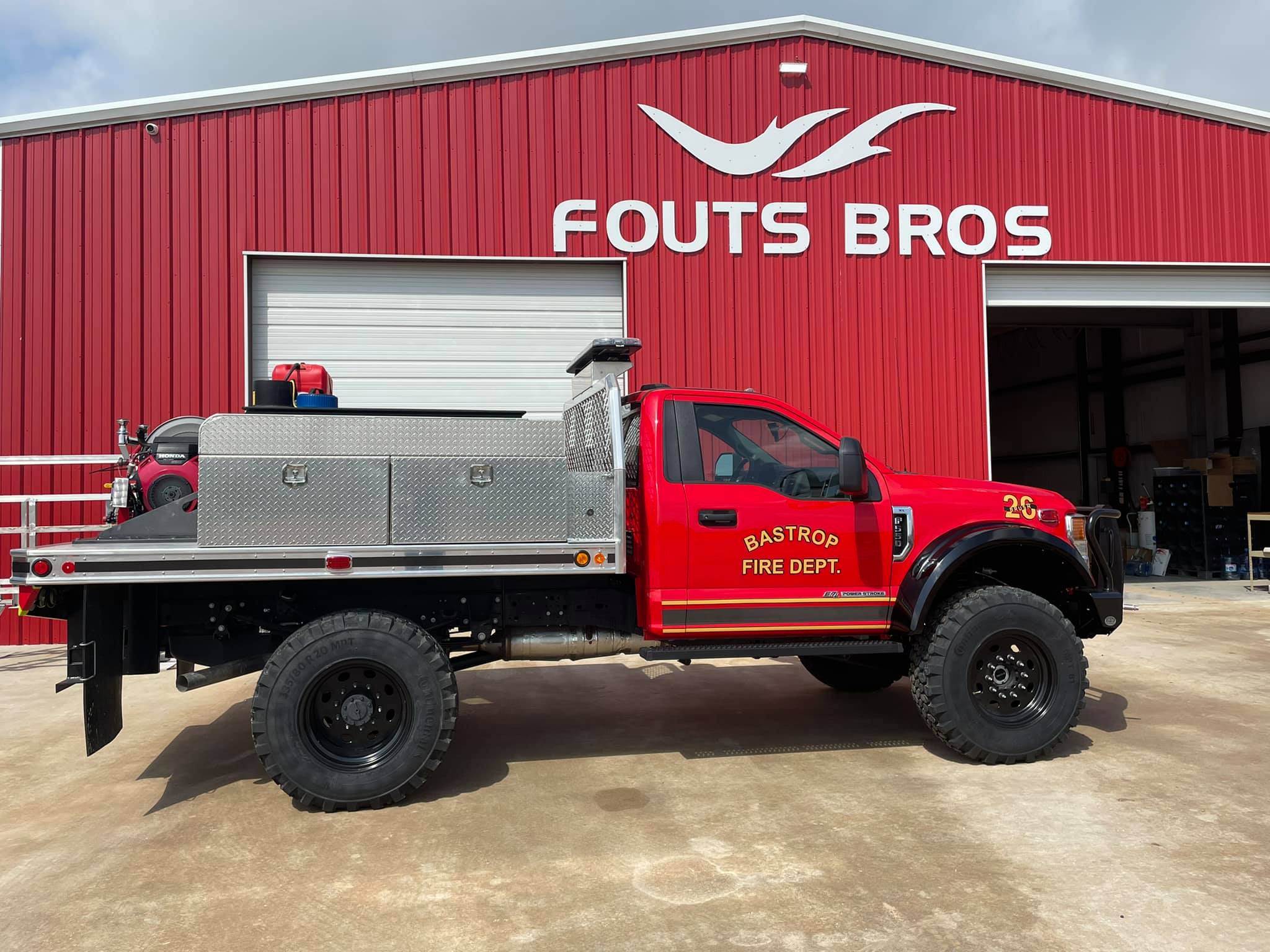 fouts bros brush truck with super singles bastrop fire dept full Fouts Fire