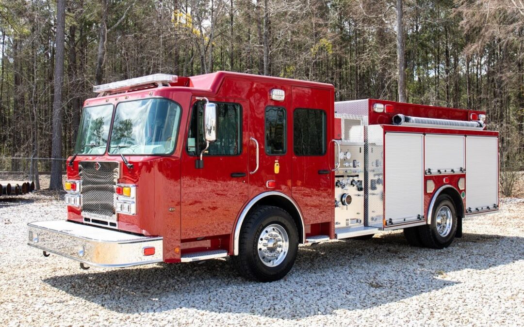 A Fouts Fire FB-94 Pumper is pictured outdoors.